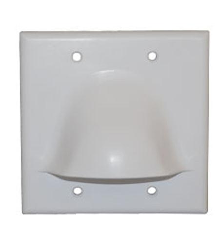 ICC IC640BDSWH FACEPLATE 2 GANG BULK NOSE WHITE