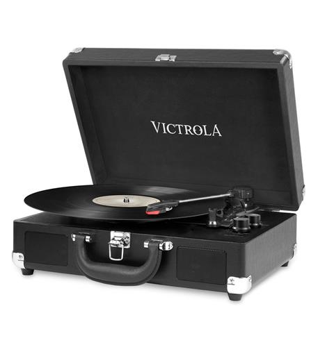 VICTROLA VSC-550-BLK Portable Vintage Turntable, BK