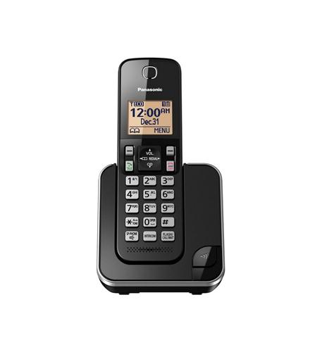 PANASONIC KX-TGC350B Expandable Cordless Phone in Black, 1HS