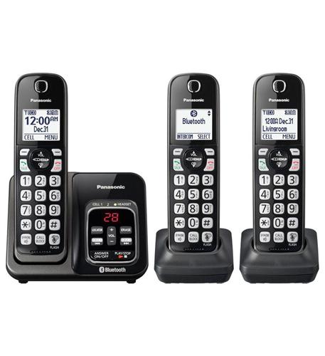 Panasonic Kx-Tgd563m 3Hs Cordless Telephone, Itad, Met Black