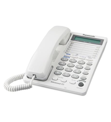 PANASONIC KX-TS208W 2-Line Feature Phone with LCD White
