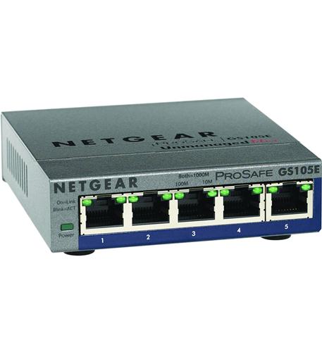 NETGEAR GS105E-200NAS 5 Port Gigabit Smart Switch