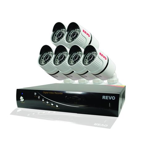 REVO RT81B6G-1T 8 Ch. 1TB DVR System wtih 6 Bullet Camer