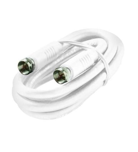 STEREN 205-415WH 6' F-F White RG6/UL Cable