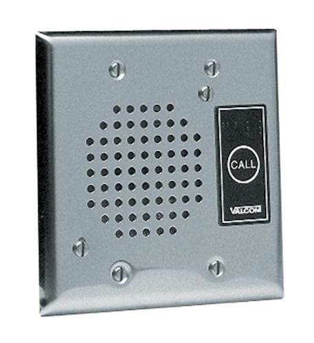 VALCOM V-1072B-ST Doorplate Speaker, Flush w/LED (Stainless)