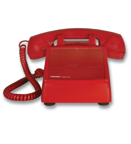 VIKING K-1500P-D No Dial Desk Phone - Red