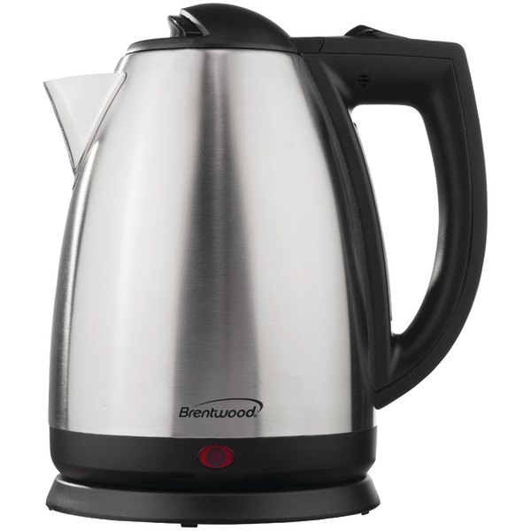 BRENTWOOD KT-1800 2-Liter Stainless Steel Electric Cordless Tea Kettle