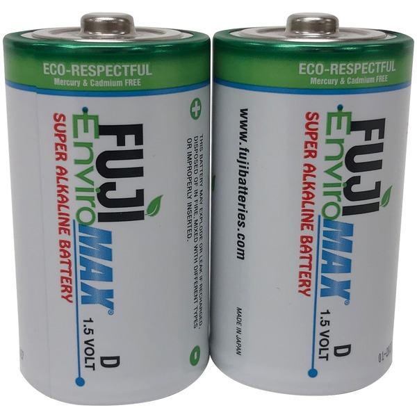 FUJIFILM 4100BP2 EnviroMax D Super Alkaline Batteries, 2 pk