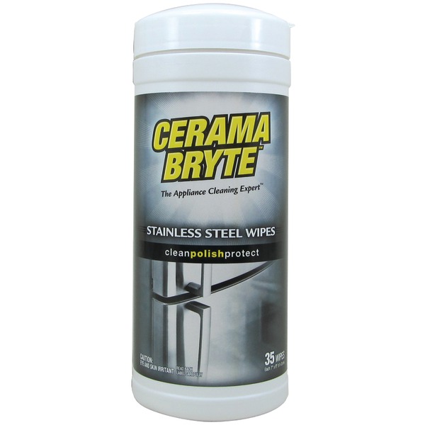 CERAMA BRYTE 48635 Stainless Steel Cleaning Wipes, 35-ct