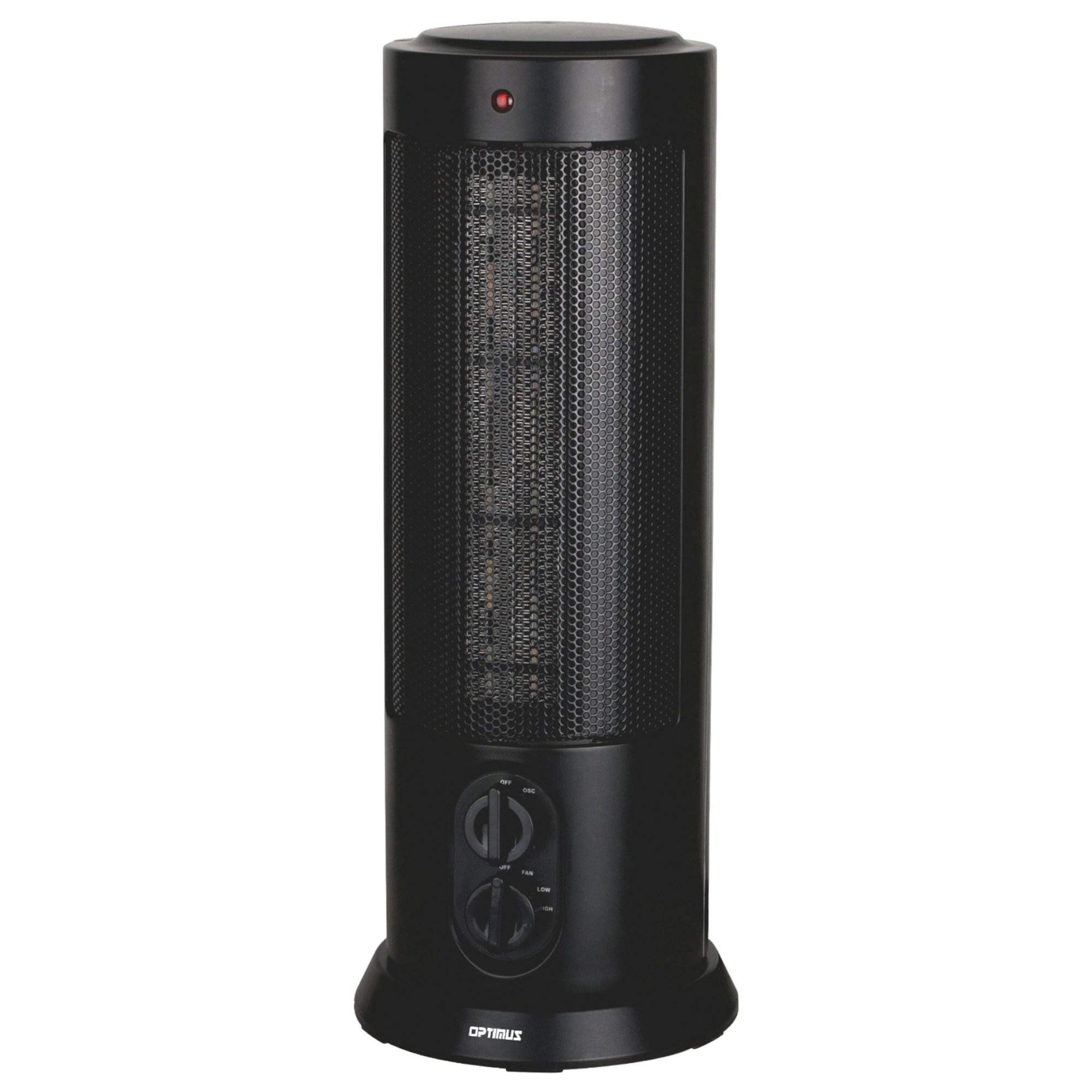 OPTIMUS H-7234 18-Inch 750-Watt/1,500-Watt Oscillating Ceramic Tower Heater with Thermostat