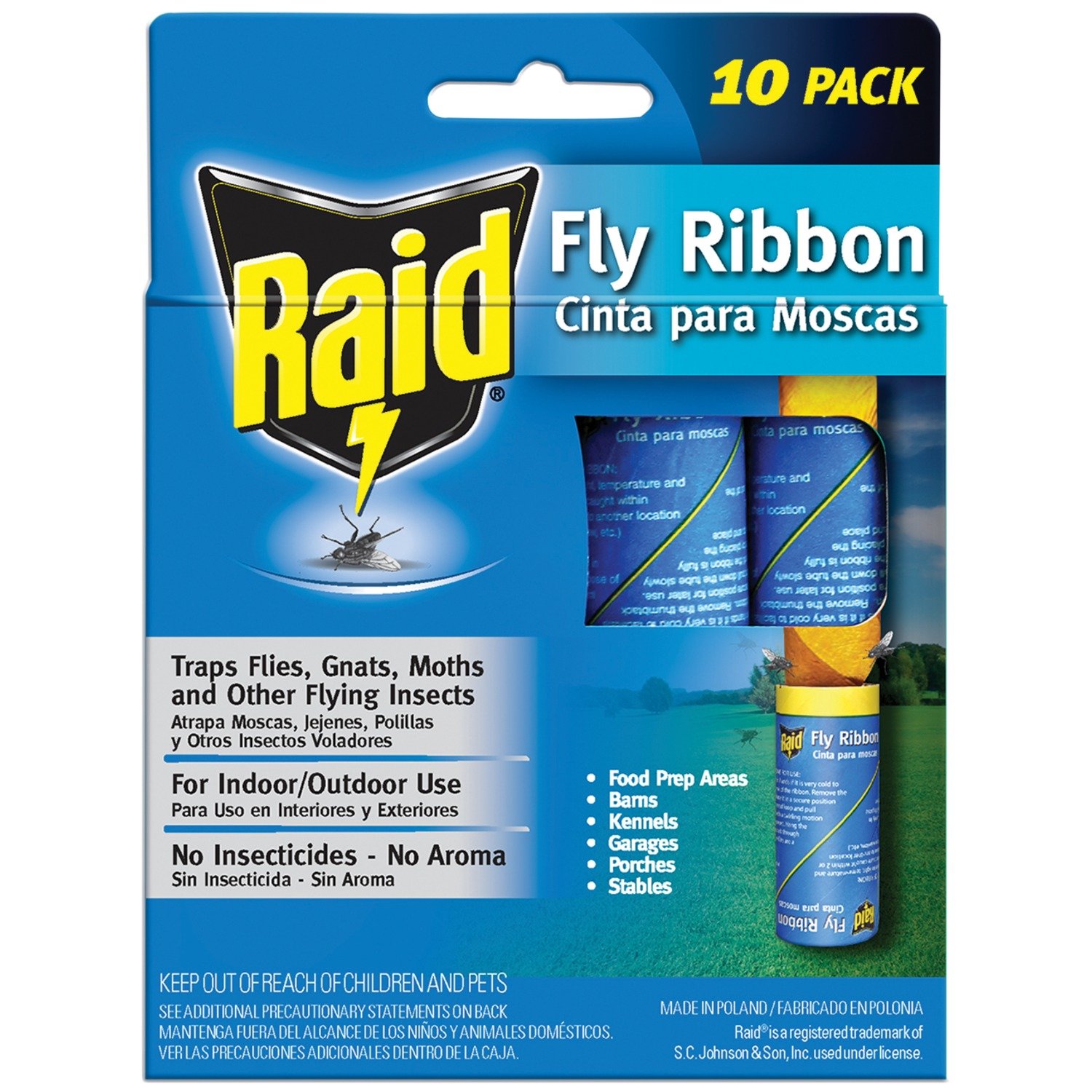 RAID FR10B-RAID Fly Ribbon, 10 pk