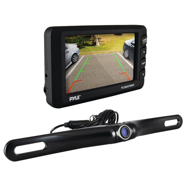 PYLE PLCM4375WIR 4.3” LCD Monitor & Wireless Backup Camera with Parking/Reverse Assist System