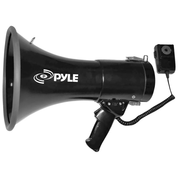 PYLE PMP53IN 50-Watt Megaphone Bullhorn with Aux, Siren & Talk Modes