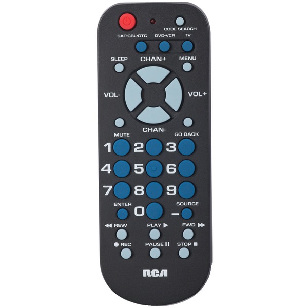 RCA RCR503BZ 3-Device Palm-Sized Universal Remote