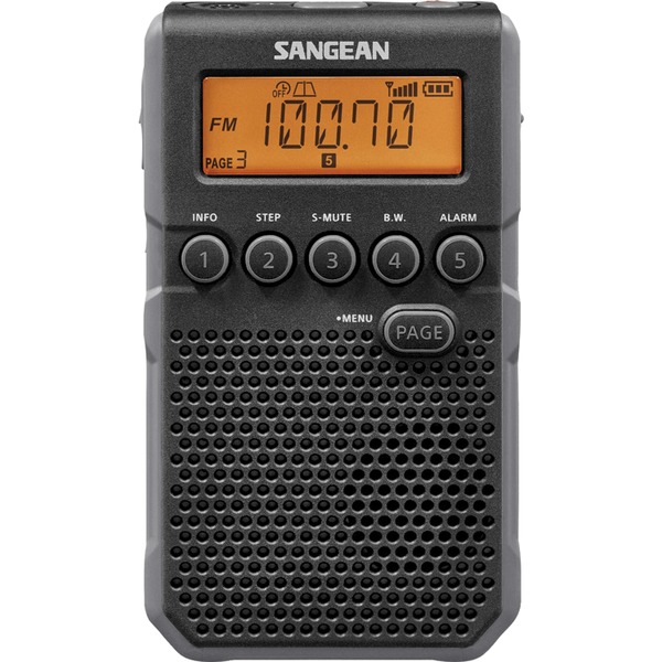 SANGEAN DT-800BK AM/FM Weather Alert Pocket Radio (Black)