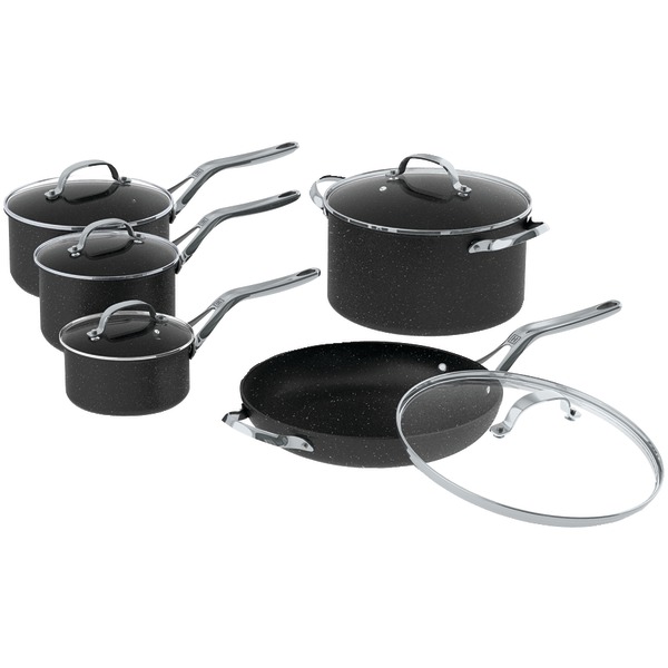 STARFRIT 060319-001-0000 The Rock 10-Piece Cookware Set with Stainless Steel Handles