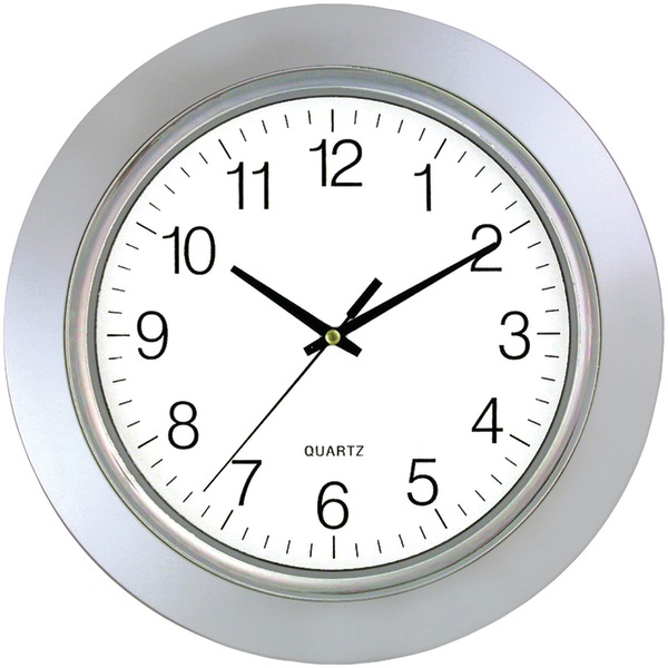 TIMEKEEPER 6450 13” Chrome Bezel Round Wall Clock