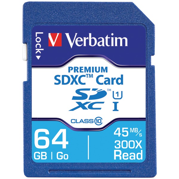 VERBATIM 44024 Class 10 Premium SDXC Card (64GB)