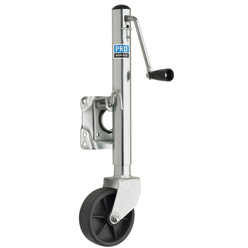 PRO SERIES EJ10000101 1000 LBS. ZINC PLATED SWIVEL JACK WITH 6” POLY WHEEL