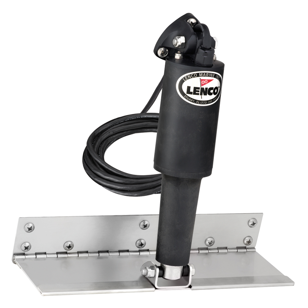 LENCO 15125-101 4” x 12” Limited Space Trim Tab Kit without Switch Kit 12V - Standard Finish - Standard Actuator