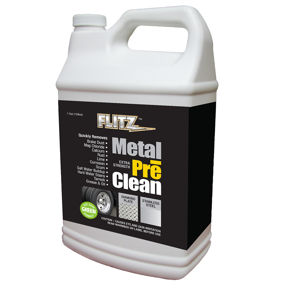 FLITZ AL 01710 METAL PRE-CLEAN - ALL METALS INCLUDING STAINLESS STEEL - GALLON REFILL