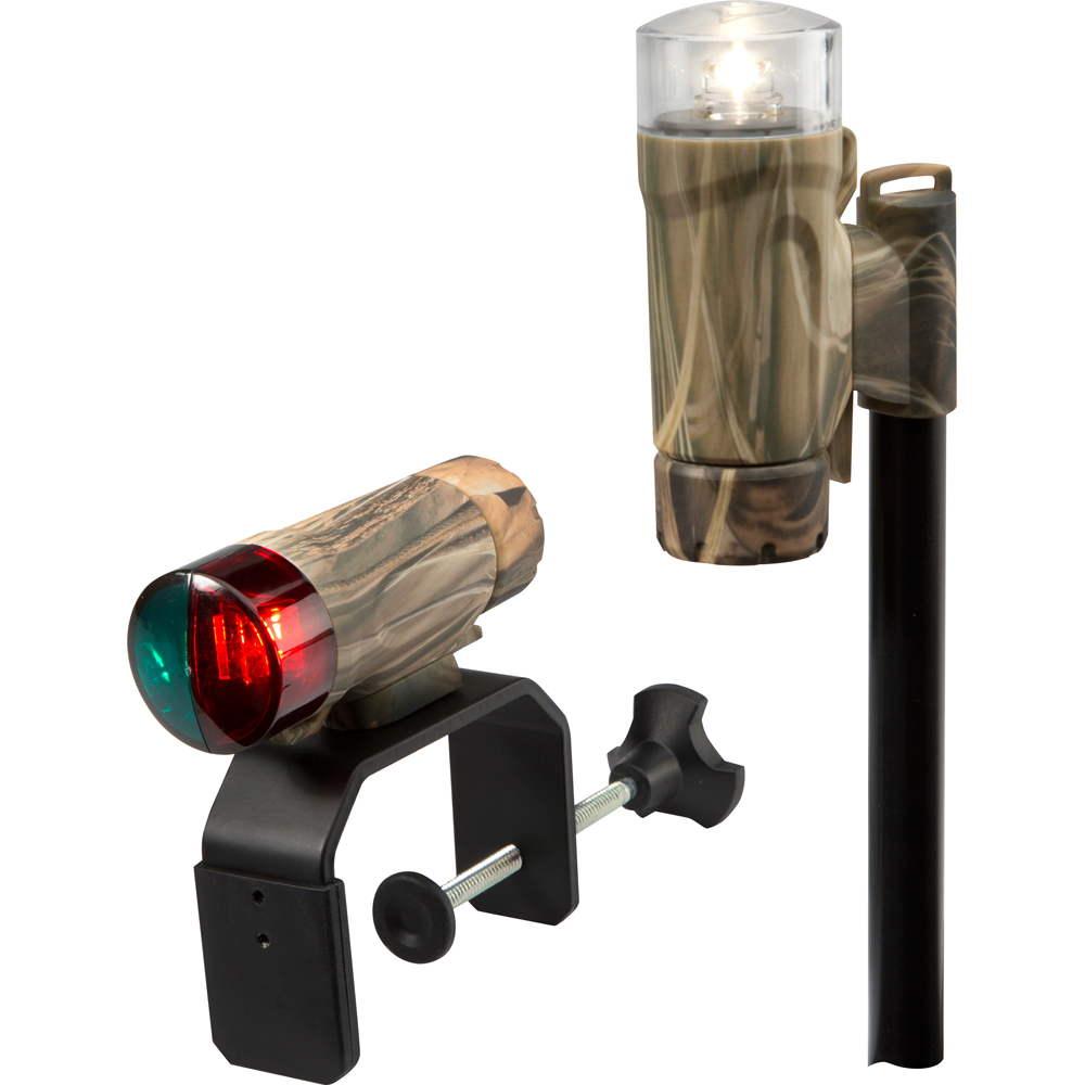 ATTWOOD 14191-7 CLAMP-ON PORTABLE LED LIGHT KIT - REALTREE MAX-4 CAMO