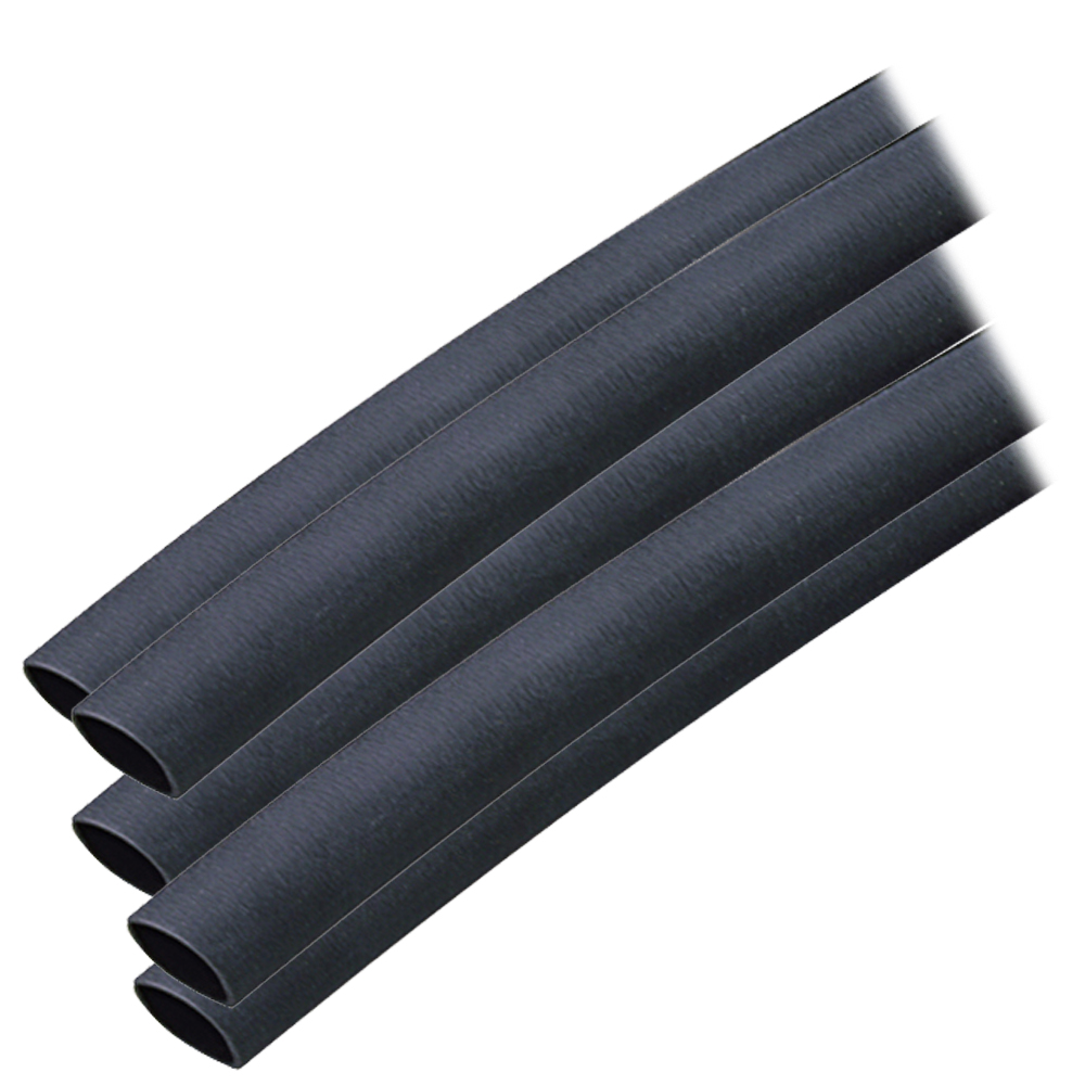 ANCOR 304106 Adhesive Lined Heat Shrink Tubing (ALT) - 3/8” x 6” - 5-Pack - Black