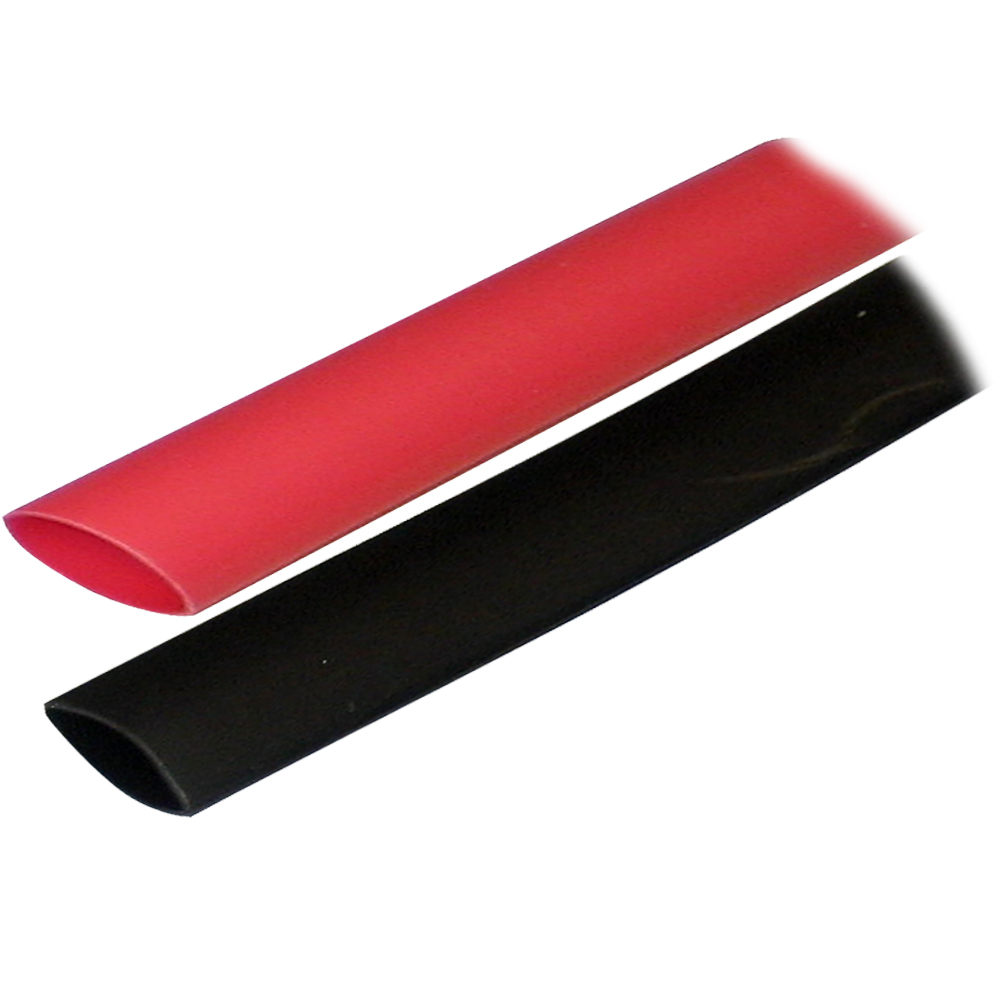 ANCOR 306602 ADHESIVE LINED HEAT SHRINK TUBING (ALT) - 3/4” X 3” - 2-PACK - BLACK/RED