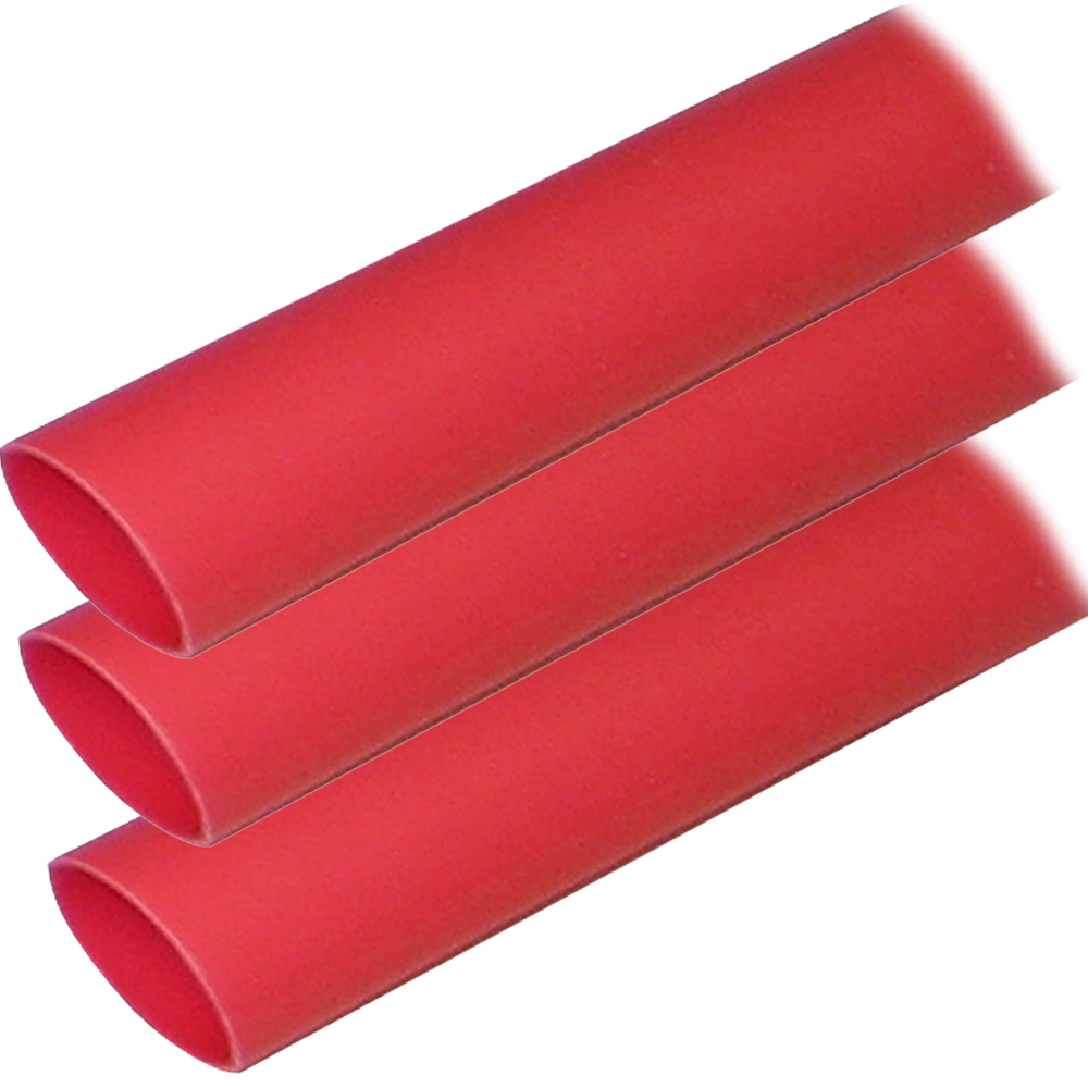 ANCOR 307624 ADHESIVE LINED HEAT SHRINK TUBING (ALT) - 1” X 12” - 3-PACK - RED