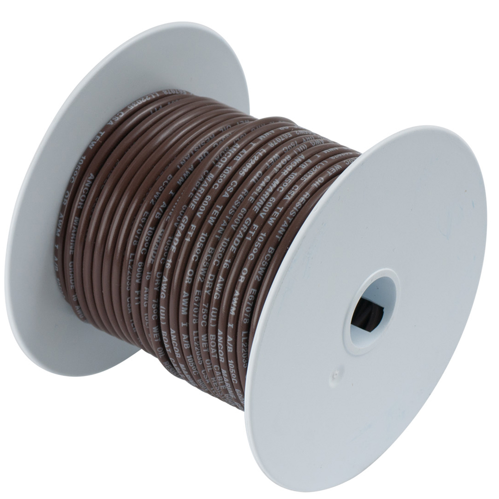 ANCOR 180203 BROWN 18 AWG TINNED COPPER WIRE - 35'