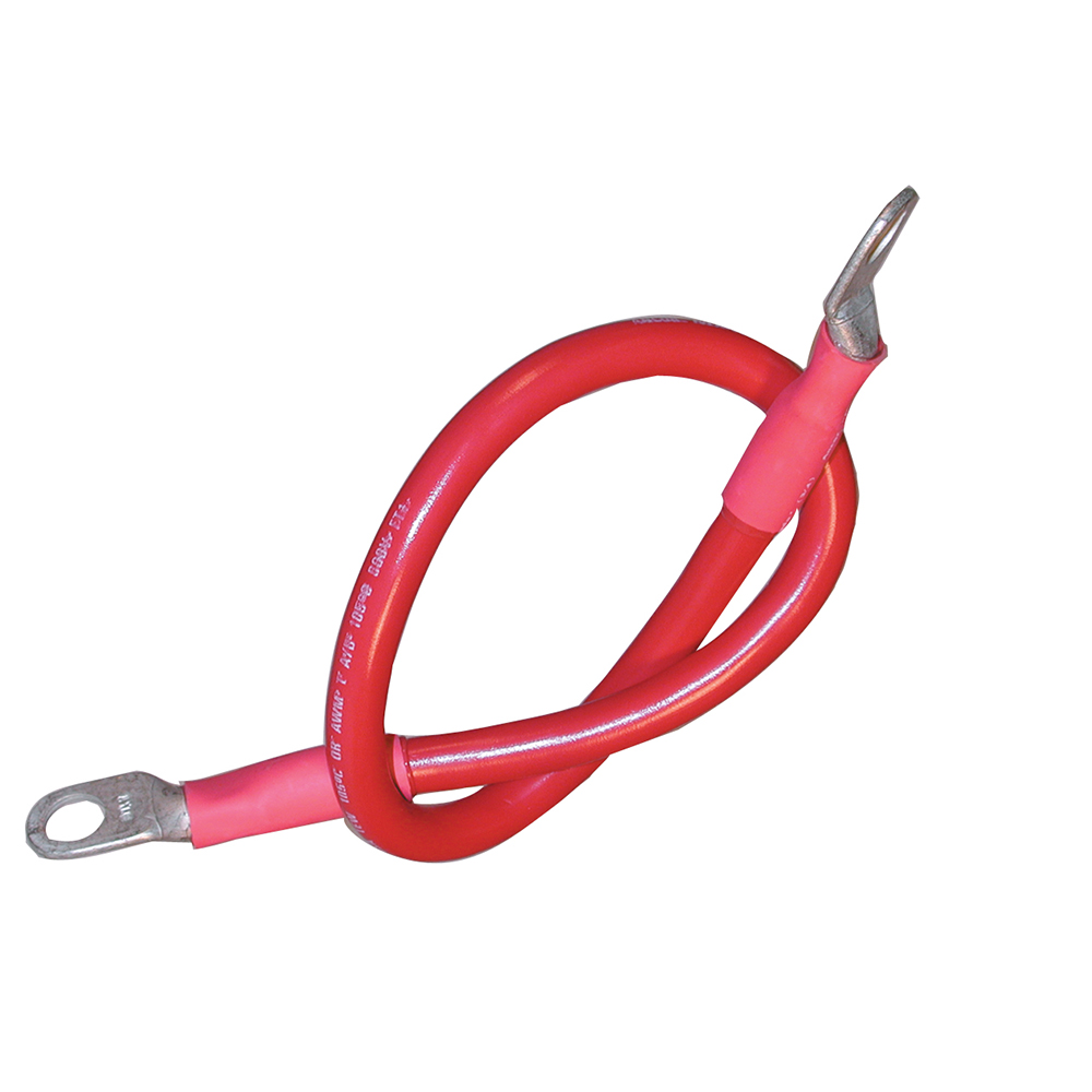 ANCOR 189131 BATTERY CABLE ASSEMBLY, 4 AWG (21MM) WIRE, 3/8” (9.5MM) STUD, RED - 18” (45.7CM)