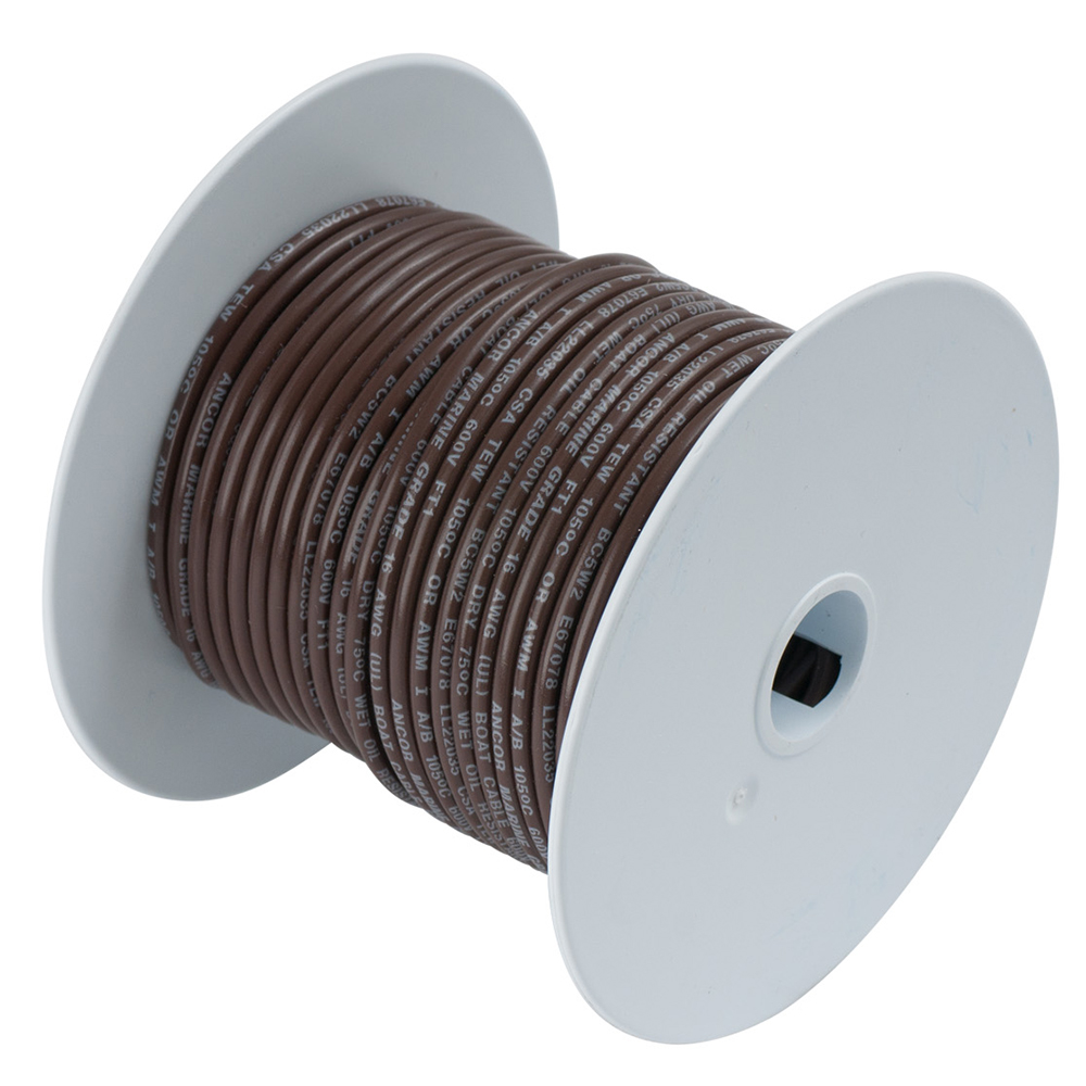 ANCOR 184203 BROWN 14 AWG TINNED COPPER WIRE - 15'