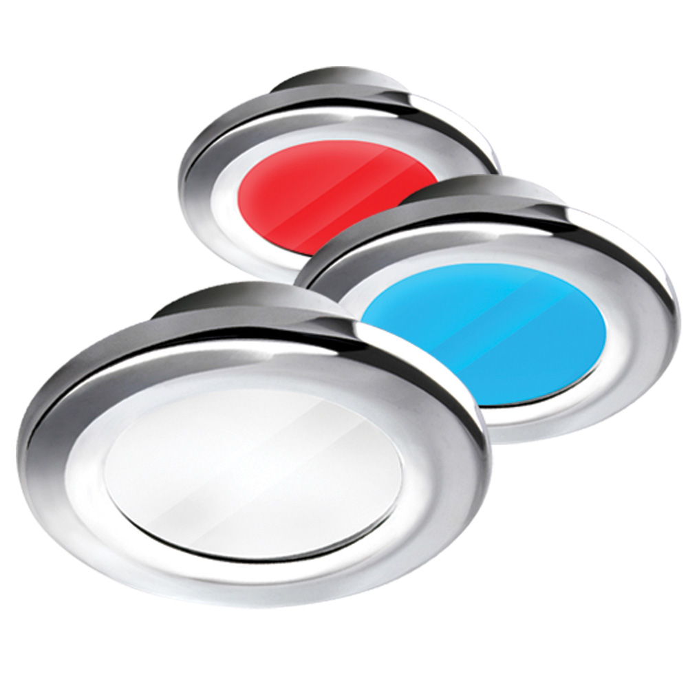 I2SYSTEMS A3120Z-41HAE Apeiron A3120 Screw Mount Light - Red, Cool White & Blue - Brushed Nickel Finish