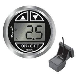 FARIA 13750 CHESAPEAKE SS BLACK 2” DEPTH SOUNDER WITH TRANSOM MOUNT TRANSDUCER