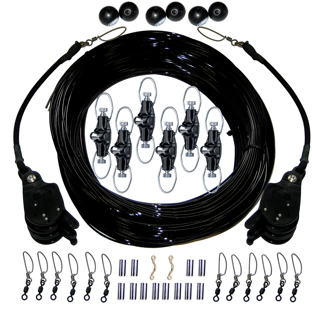 RUPP CA-0160-MO TRIPLE RIGGING KIT WITH LOK-UPS & NOK-OUTS - 520' BLACK MONO CORD