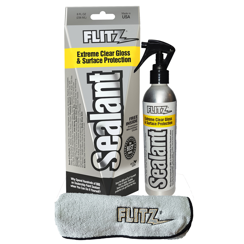 FLITZ CS 02908 Sealant Spray Bottle with Microfiber Polishing Cloth - 236ml/8oz