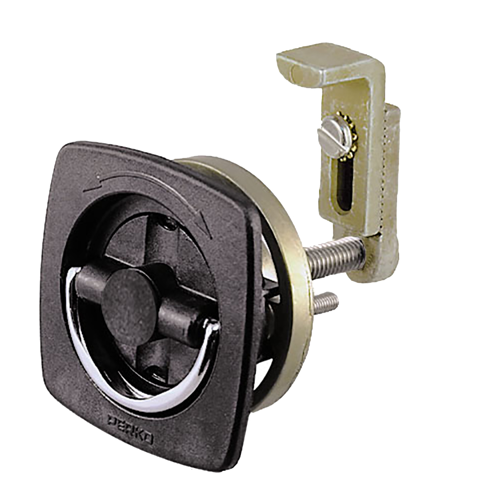 PERKO 0932DP2BLK Flush Latch - Non-Locking - 2.5” x 2.5” w/Offset Adjustable Cam Bar