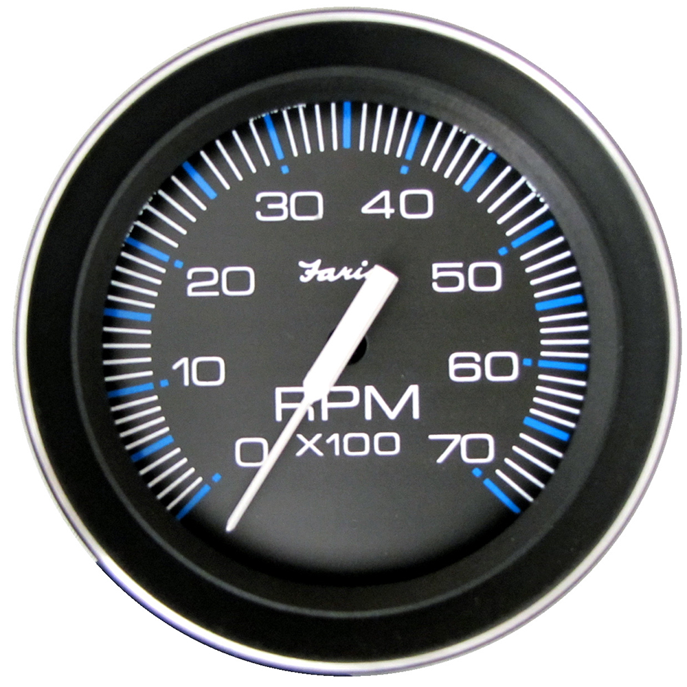 FARIA 33005 4” TACHOMETER (7000 RPM) (ALL OUTBOARD) CORAL W/STAINLESS STEEL BEZEL