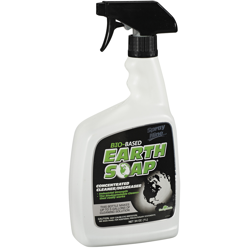 SPRAY NINE 27932 Bio Based Earth SoapCleaner/Degreaser Concentrated - 32oz